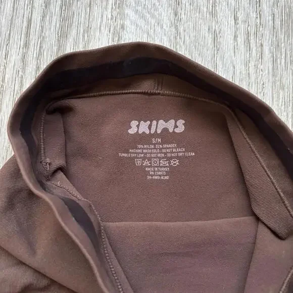 Skims Seamless Sculpt High Waist Brief Core Control Cocoa Brown Size S/M - Picture 3 of 3